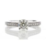 18ct White Gold Single Stone Claw Set Diamond Ring (0.60) 0.73 Carats - Valued by AGI £4,809.00 -