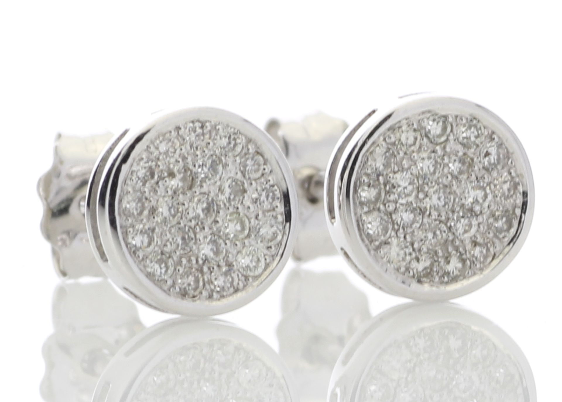 9ct White Gold Diamond Cluster Earring 0.21 Carats - Valued by GIE £2,295.00 - 9ct White Gold - Image 4 of 5