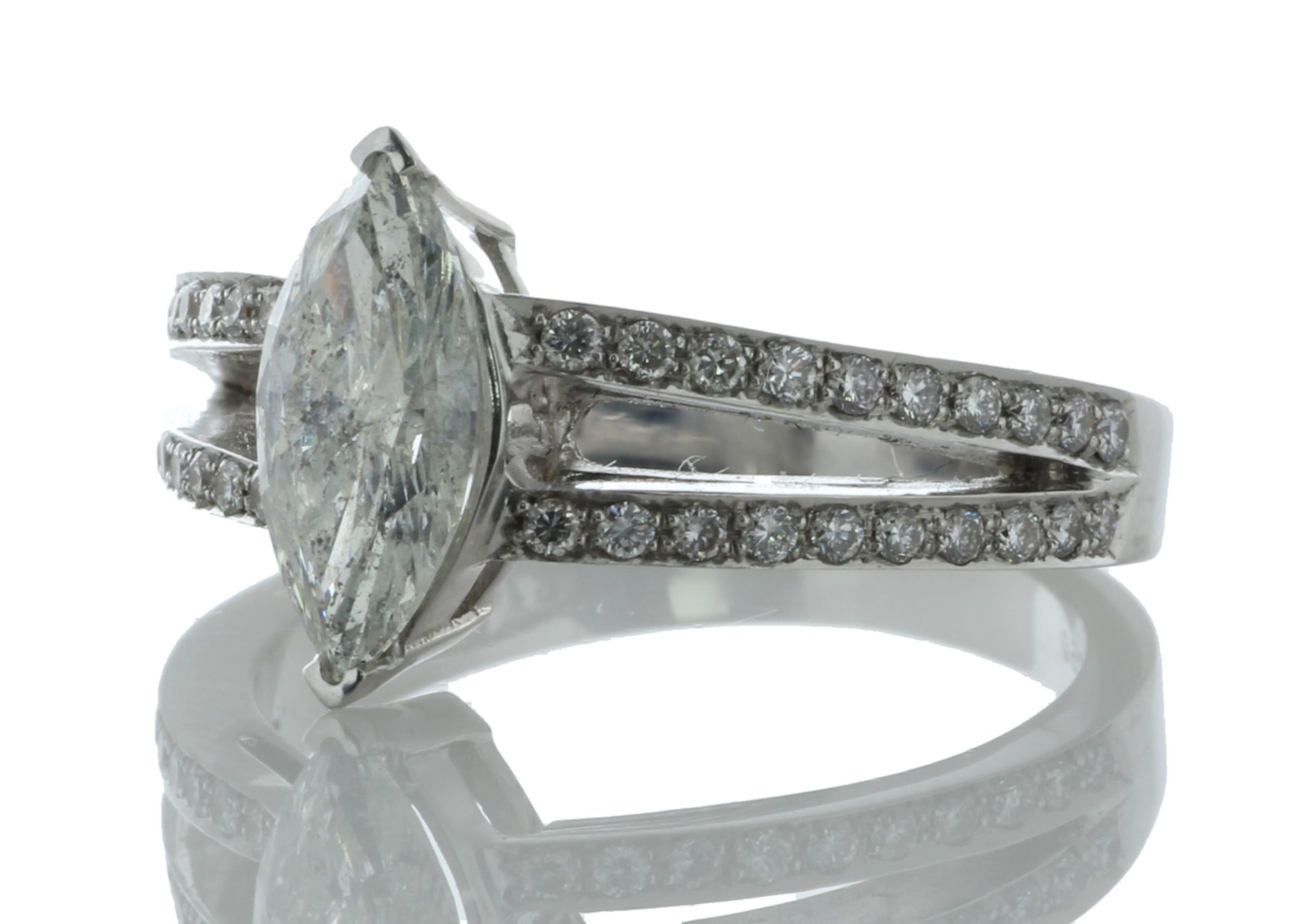 18ct White Gold Single Stone Pear Cut Diamond Ring (1.11) 1.41 Carats - Valued by GIE £17,465.00 - - Image 2 of 5