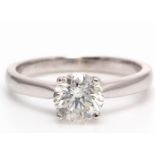 18ct White Gold Single Stone Diamond Ring 1.05 Carats - Valued by AGI £20,590.12 - A gorgeous