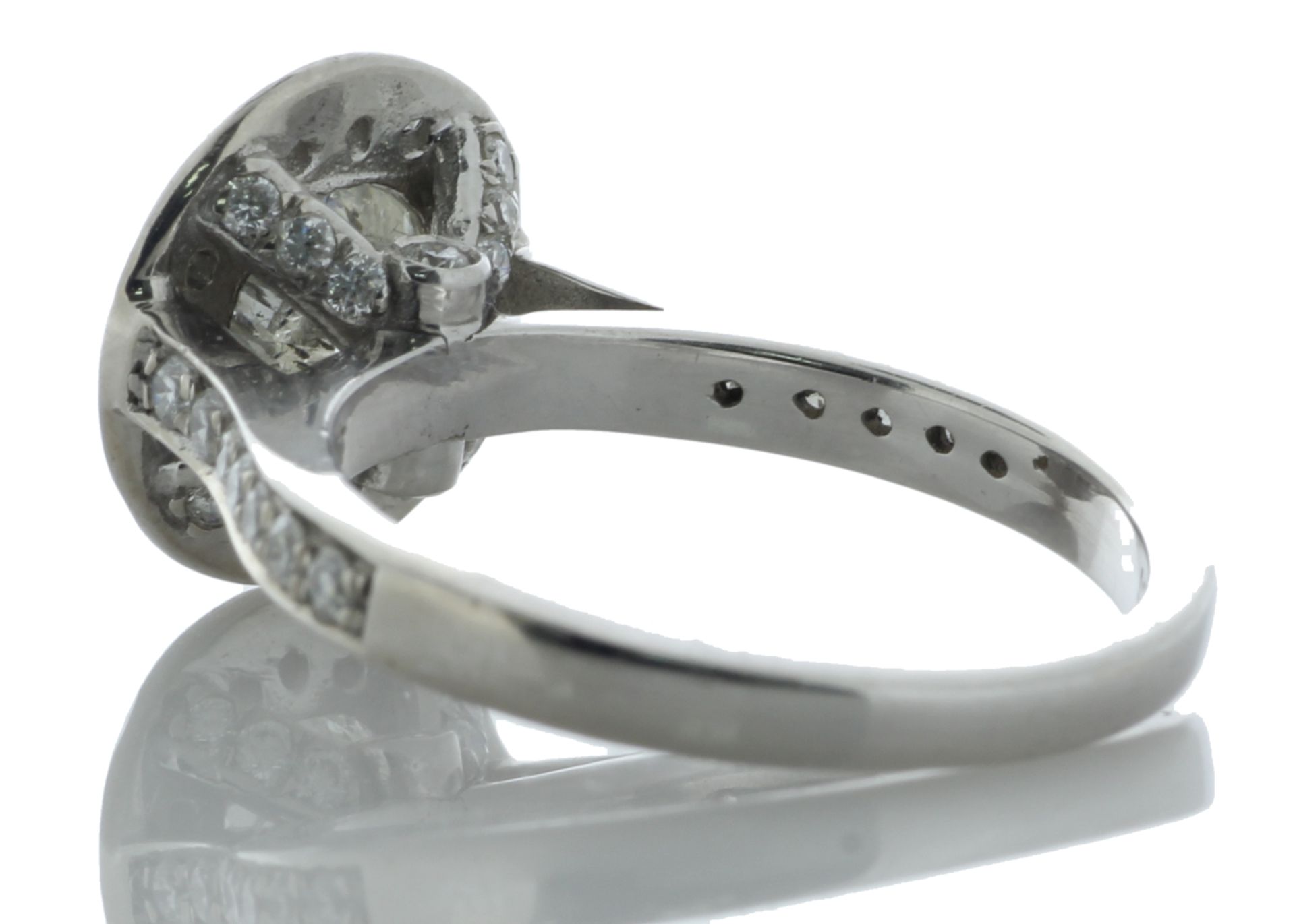 18ct White Gold Single Stone Rub Over With Stone Set Shoulders Diamond Ring (1.50) 2.00 Carats - - Image 3 of 5