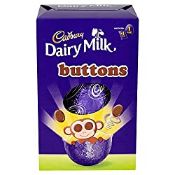 RRP £21.98 Cadbury Dairy Milk Buttons Easter Egg, 85 g Pack of 12
