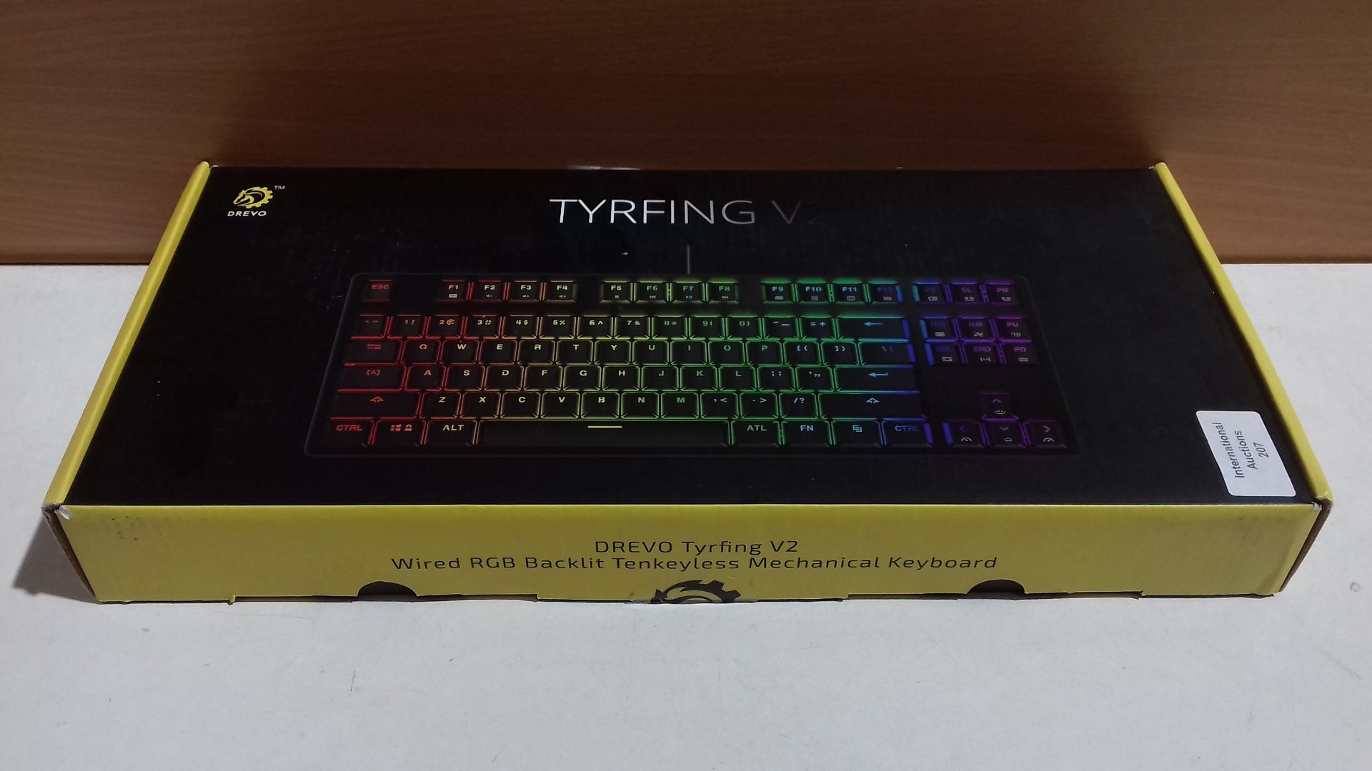 RRP £83.89 DREVO Tyrfing 87 Key V2 Mechanical Gaming Keyboard US Layout Tenkeyless