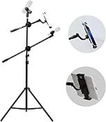 RRP £23.21 Microphone Stand Metal Mic Stand with 2 Microphone