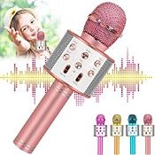 RRP £14.28 Wireless Bluetooth Karaoke Microphone for Kids Karaoke