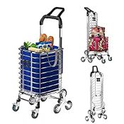 RRP £44.90 JIUYOTREE Foldable Shopping Trolley