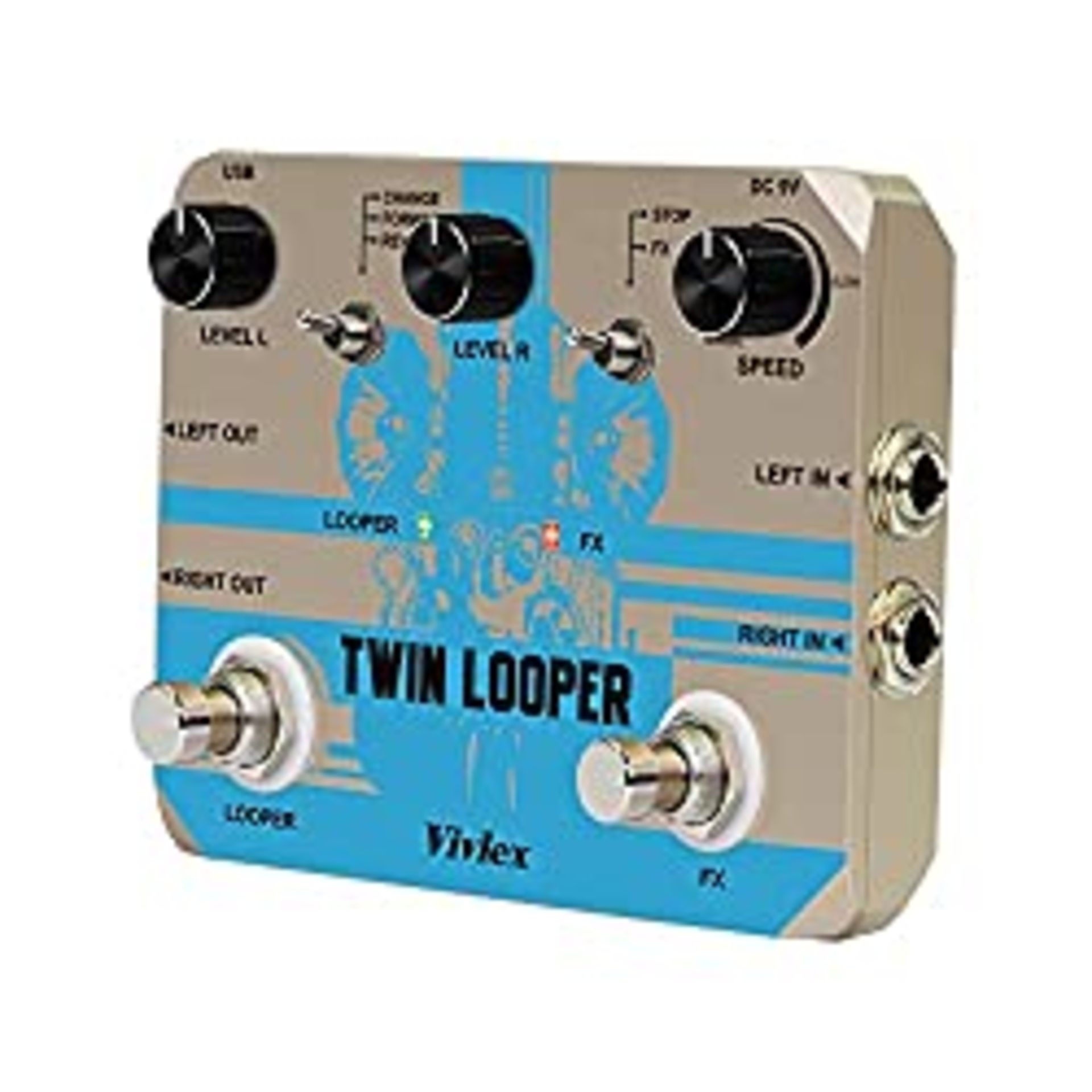 RRP £57.24 Vivlex Twin Looper Loop Station Guitar Pedal Mini Loop