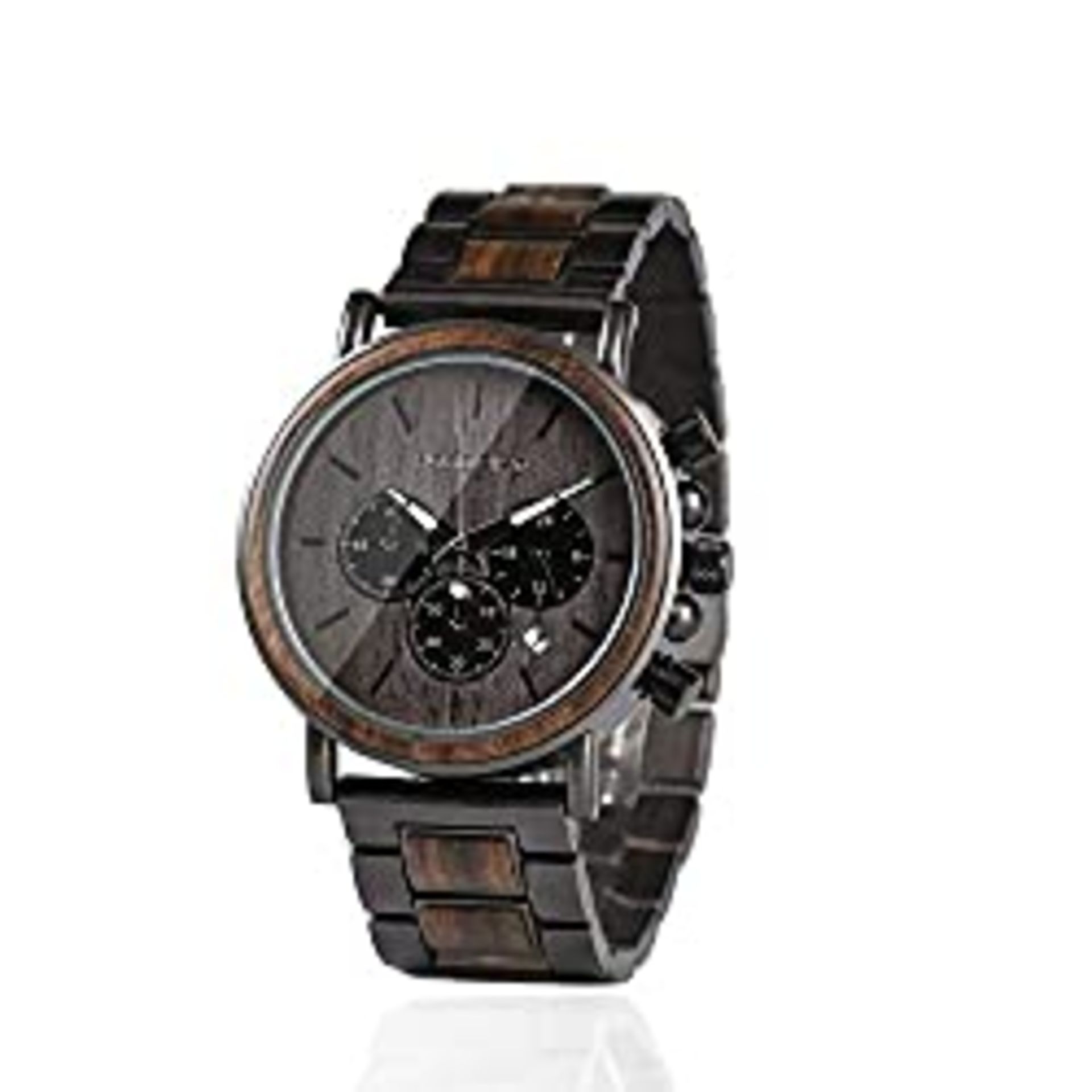 RRP £42.98 Mens Wooden Watches Business Casual Wristwatches Stylish