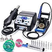 RRP £95.99 YIHUA 938BD+ I Soldering Iron Station & Hot Air Rework