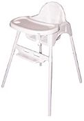 RRP £44.99 Bebe Style Classic 2-in-1 Highchair with 5 Point Safety Harness, IS6HCWHITE
