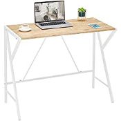 RRP £8.92 Aingoo Simple Computer Desk with Stable Unique R-shaped