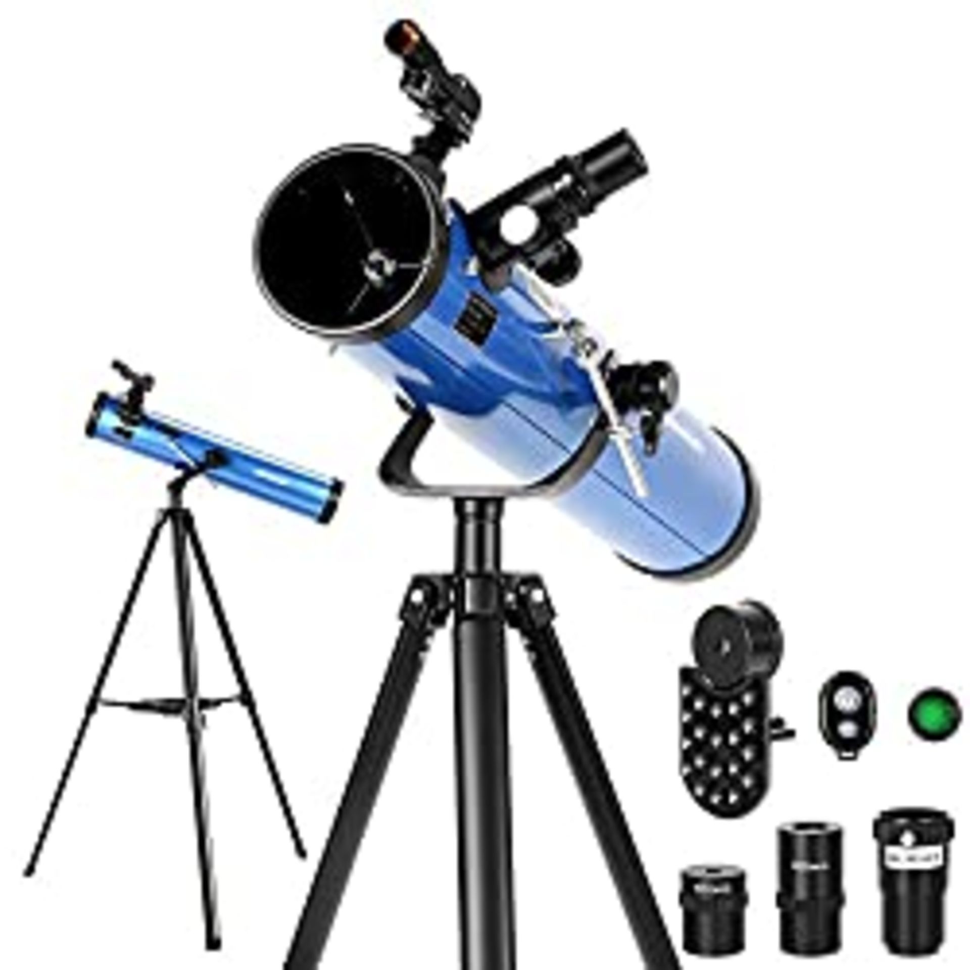 RRP £139.99 Aomekie Reflector Telescope 700/76 Astronomical Telescope