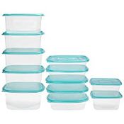 RRP £18.98 Belle Vous Clear Reusable Plastic Food Containers with Lids