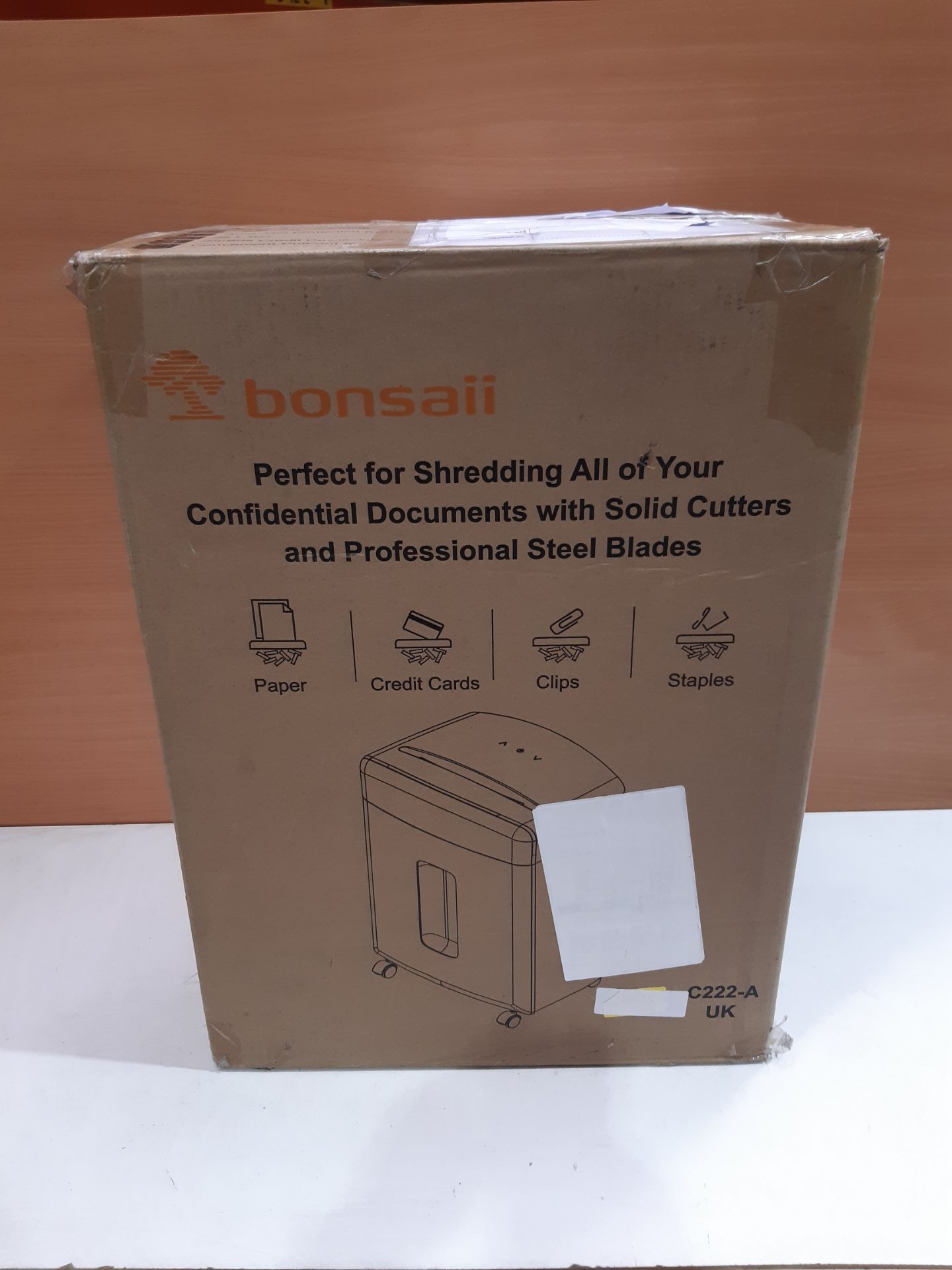 RRP £99.98 Bonsaii 20-Sheet Cross-Cut Paper Shredder - Image 2 of 2