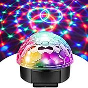 RRP £19.94 MoonBeam Multi Colour LED Disco Ball Party Light (Single)
