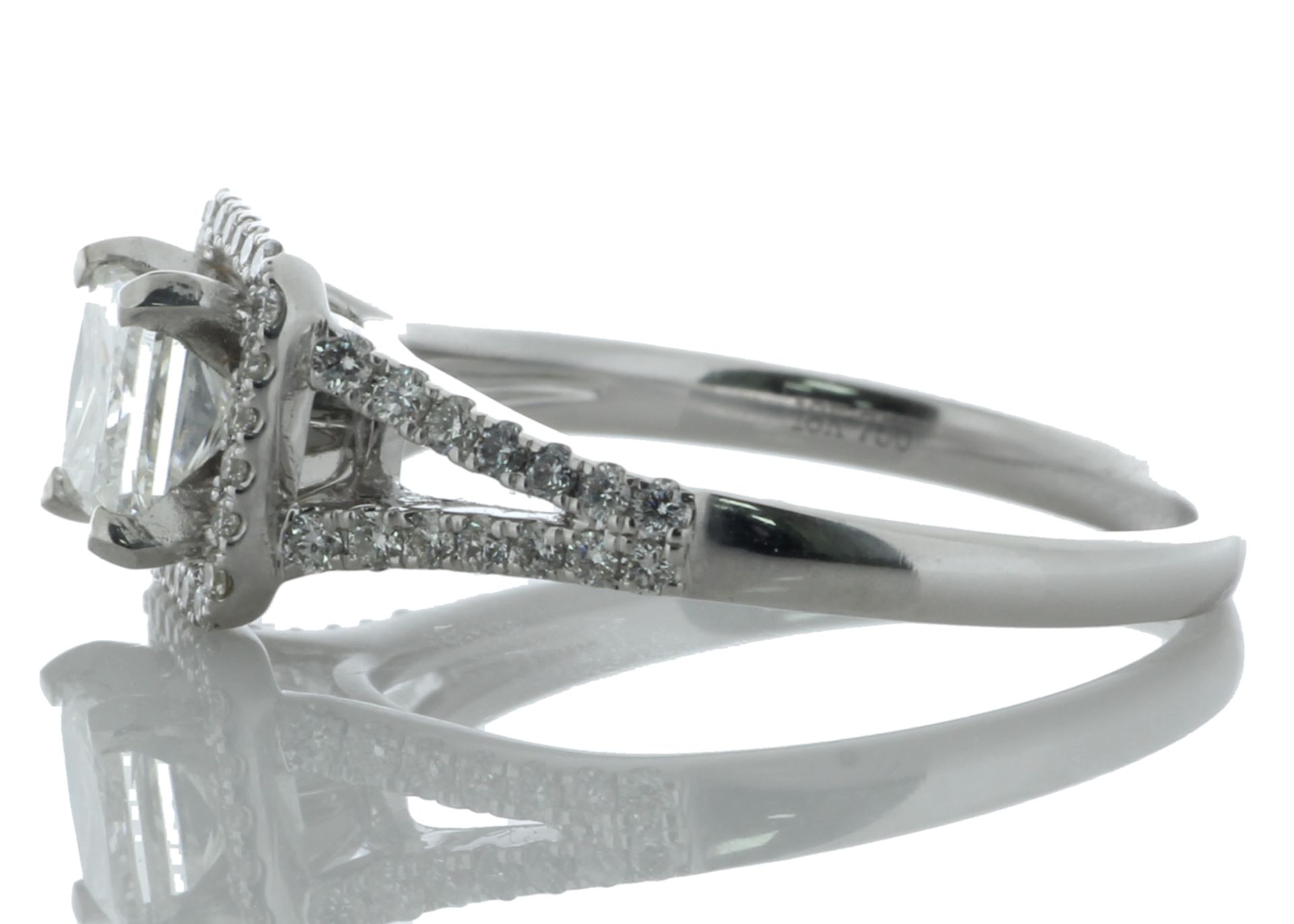 18ct White Gold Single Stone Princess Cut Diamond Ring (0.72) 1.05 Carats - Valued by GIE £15,497.00 - Image 2 of 5