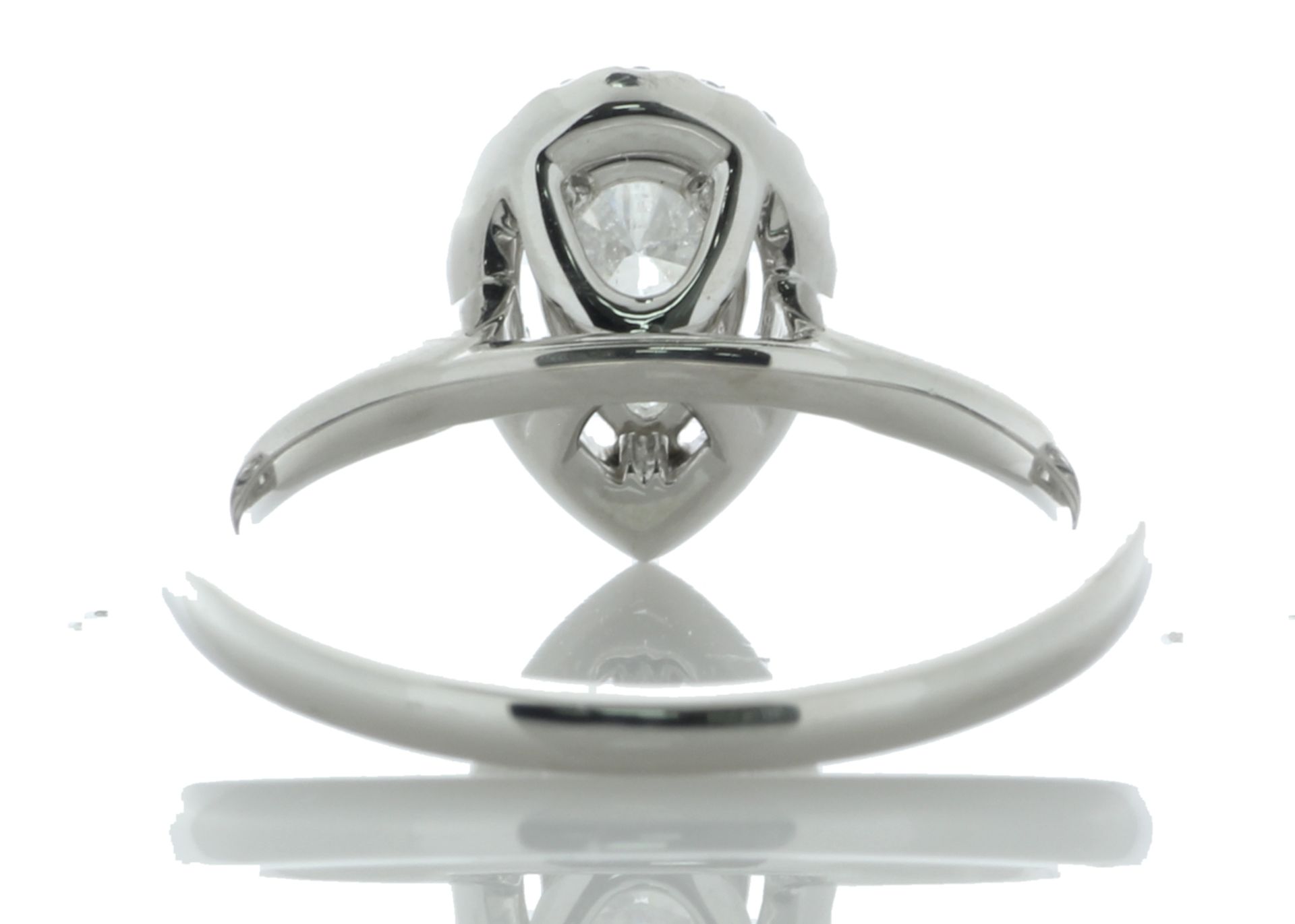 Platinum Single Stone Pear Cut Diamond Ring (0.49) 0.85 Carats - Valued by GIE £11,245.00 - Platinum - Image 4 of 5