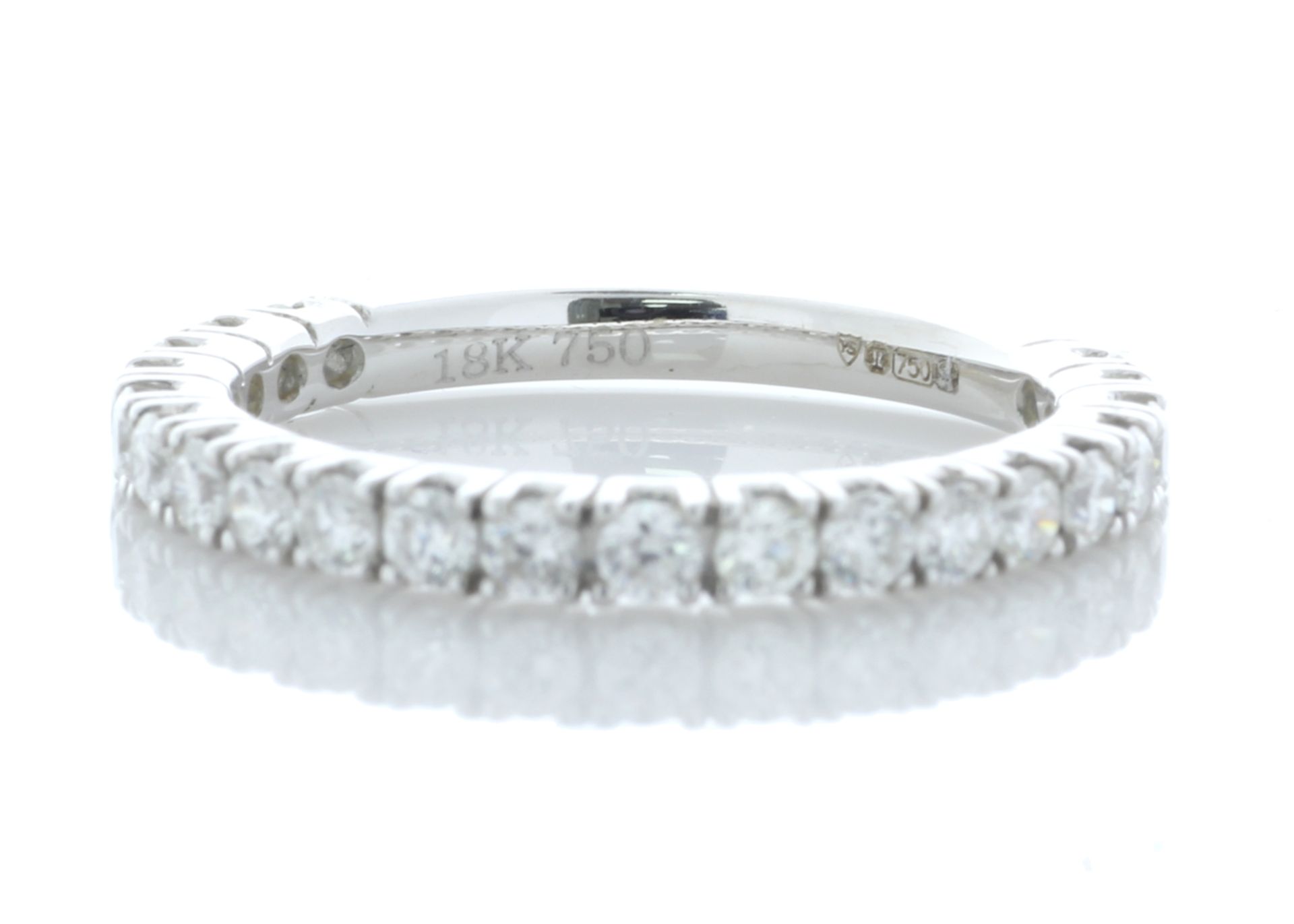 18ct White Gold Claw Set Full Eternity Diamond Ring 0.72 Carats - Valued by AGI £4,850.00 - Twenty - Image 4 of 4