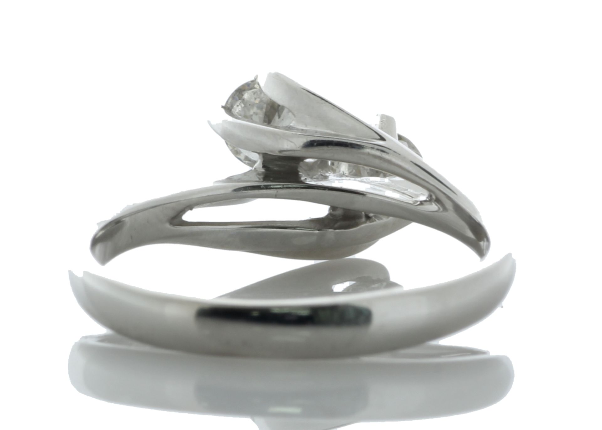 18ct White Gold Two Stone Claw Set Diamond Ring 0.71 Carats - Valued by GIE £6,251.00 - 18ct White - Image 3 of 5