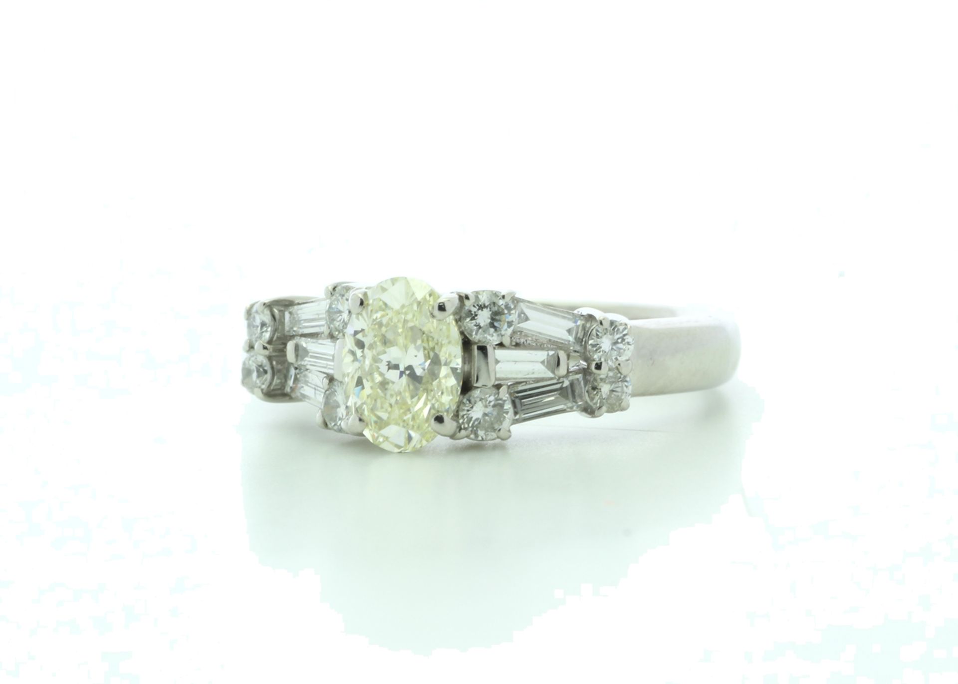 Platinum Oval Diamond Ring (0.70) 1.13 Carats - Valued by IDI £13,500.00 - One stunning natural oval - Image 2 of 5