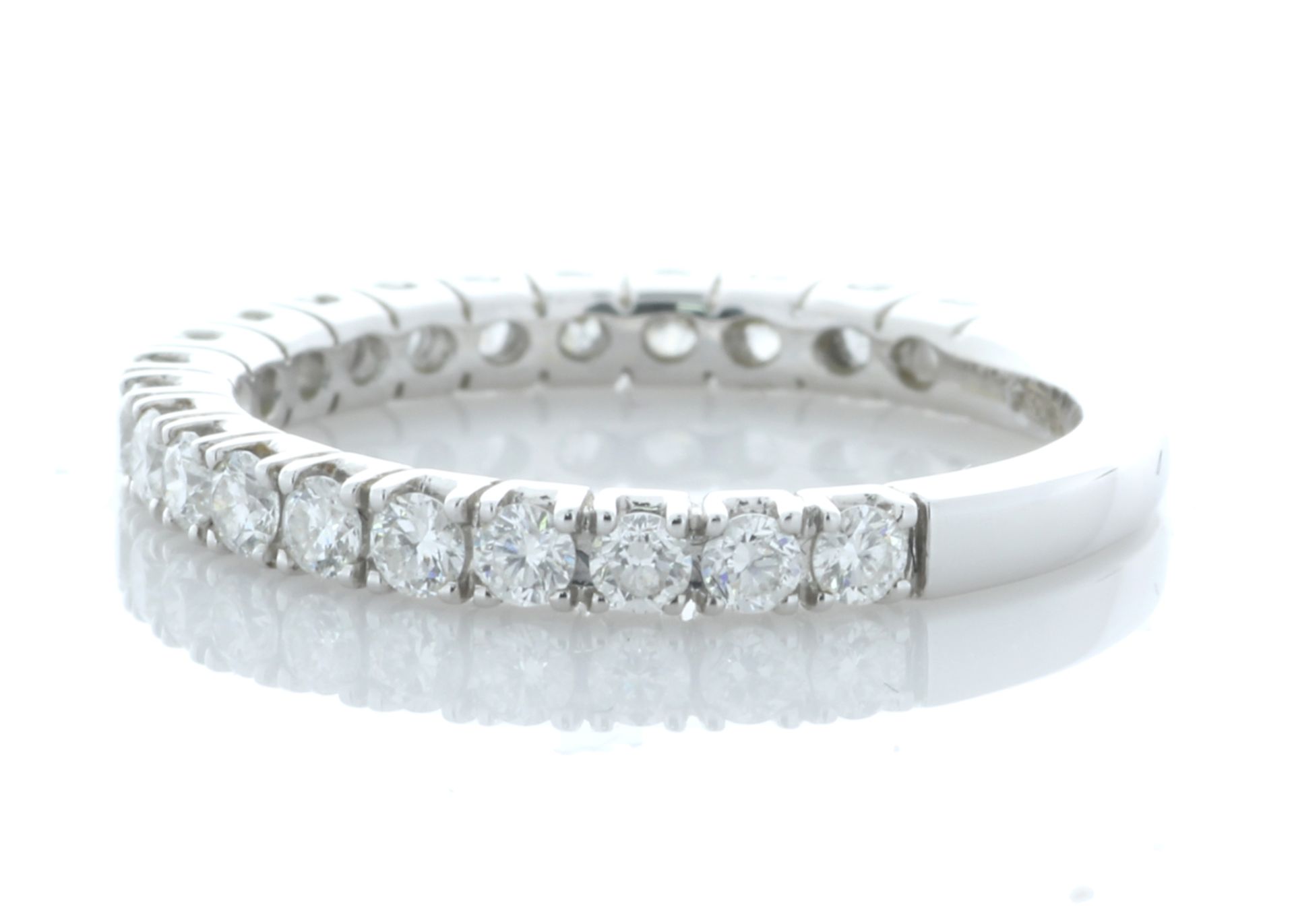 18ct White Gold Claw Set Full Eternity Diamond Ring 0.72 Carats - Valued by AGI £4,850.00 - Twenty - Image 2 of 4