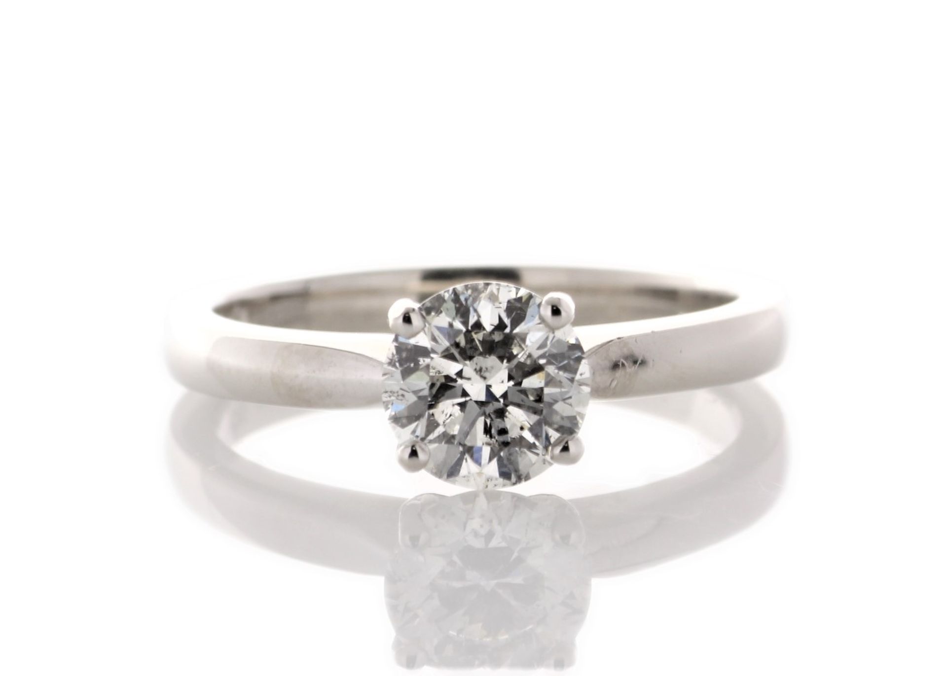 Platinum Single Stone Claw Set Diamond Ring 1.07 Carats - Valued by GIE £24,610.00 - A stunning