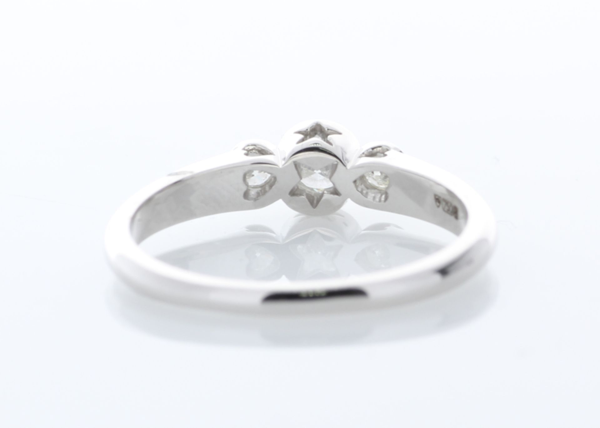 18ct Three Stone Rub Over Set Diamond Ring 0.33 Carats - Valued by GIE £9,555.00 - Three natural - Image 3 of 4