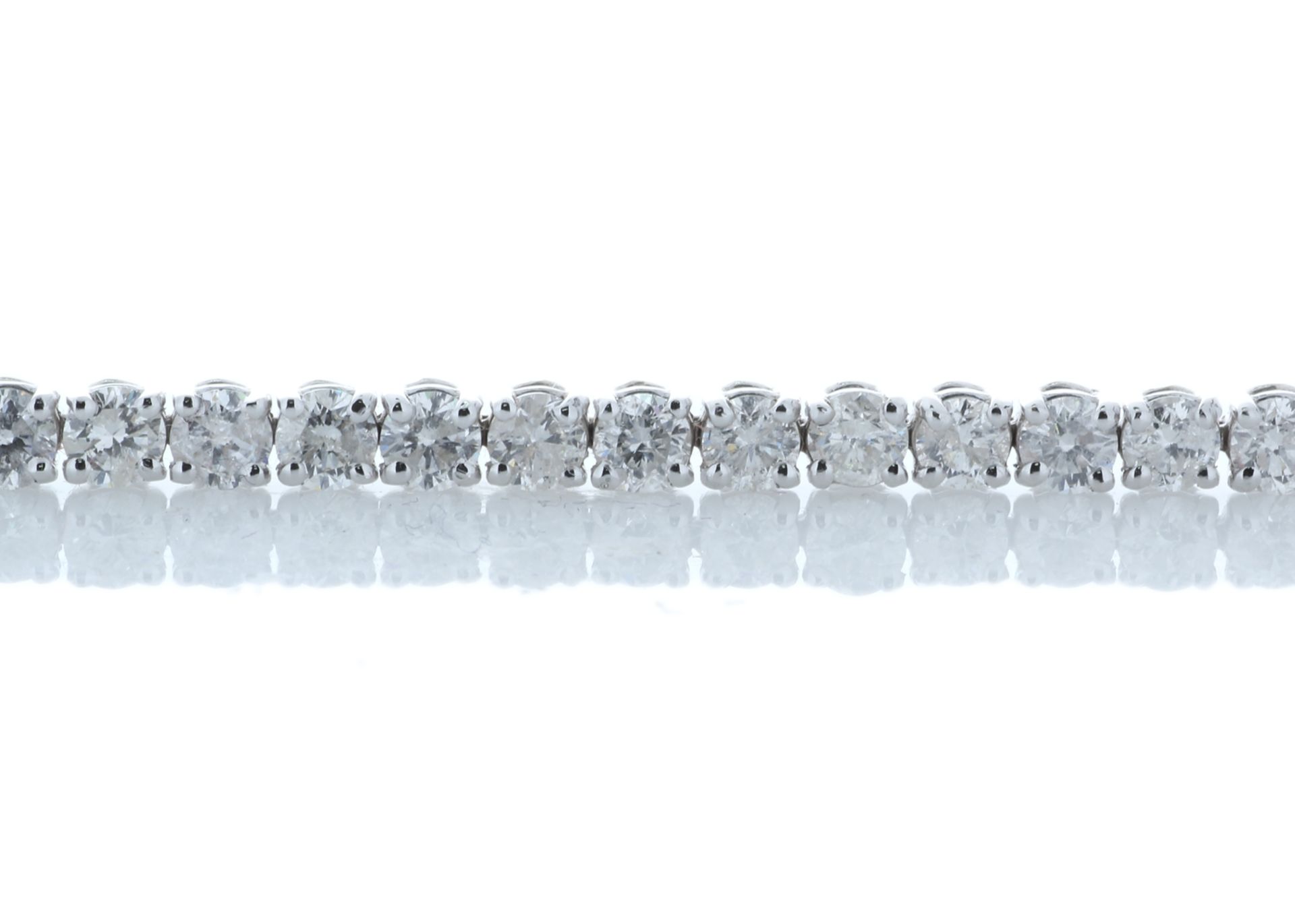 18ct White Gold Tennis Diamond Bracelet 7.67 Carats - Valued by GIE £39,995.00 - 18ct White Gold - Image 2 of 4