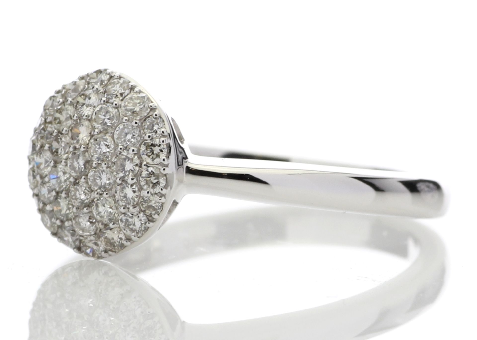 9ct White Gold Diamond Cluster Ring 0.51 Carats - Valued by GIE £4,895.00 - 9ct White Gold Diamond - Image 2 of 5