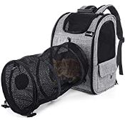 RRP £43.99 pecute Cat Backpack Pet Carrier with Tunnel