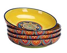 RRP £31.99 Bico Tunisian Ceramic 1035ml Dinner Bowls
