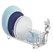 RRP £13.56 mDesign Kitchen Sink Dish Drainer Metal and Plastic