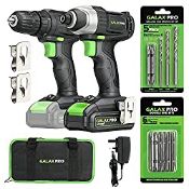 RRP £69.98 GALAX PRO 20V 2-speeds Drill Driver and Impact Driver Combo Kit