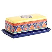 RRP £17.99 Bico Tunisian Ceramic Butter Dish with Lid