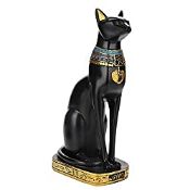 RRP £48.88 Resin Statue Egyptian Cat Figurine Household Room Ornament