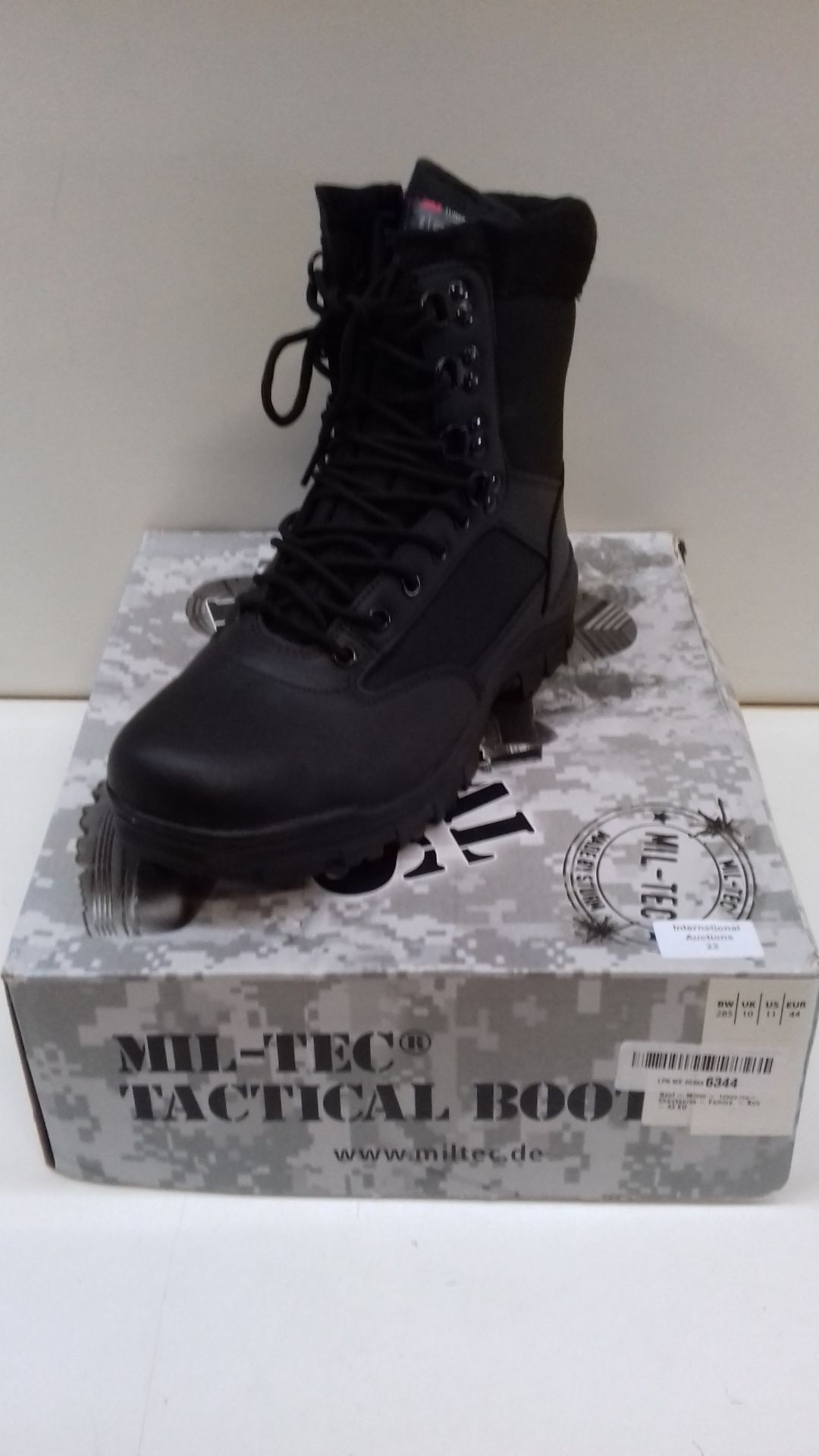 RRP £46.55 Mil-Tec Men's Tactical Boot M.ykk Zipper Hiking Shoes black, UK 10 - Image 2 of 2