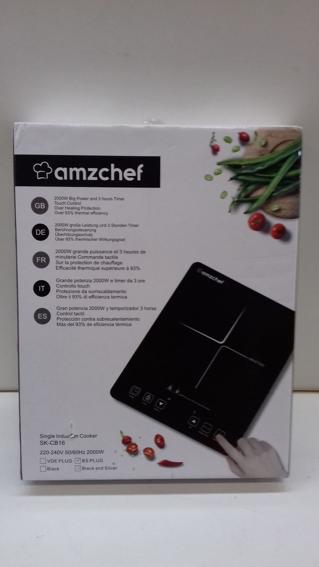 RRP £55.49 AMZCHEF Single Induction Cooker - Image 2 of 2