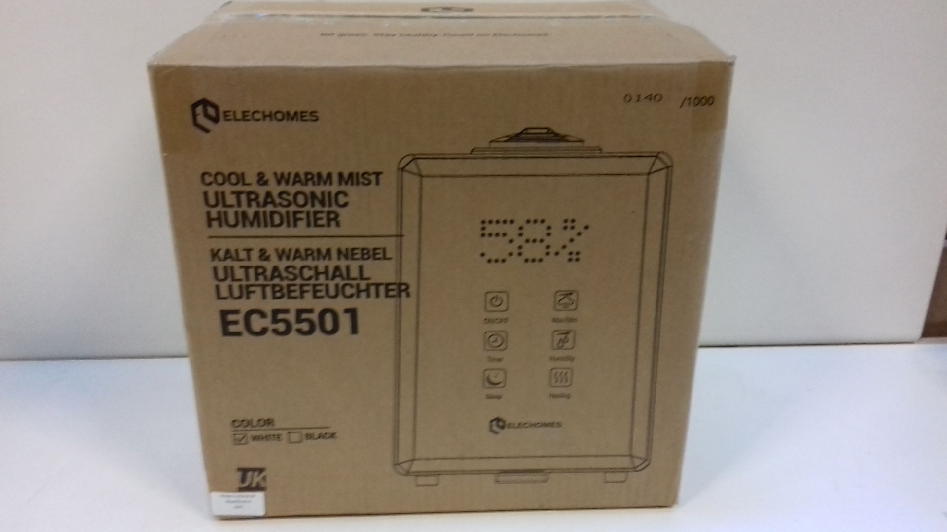 RRP £59.99 Elechomes Ultrasonic Humidifier 6L - Image 2 of 2