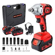 RRP £95.99 Impact Wrench with 2 Battery