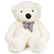 RRP £29.99 THE TWIDDLERS - Giant Stuffed White Teddy Bear Gift for Loved ones - 120cm