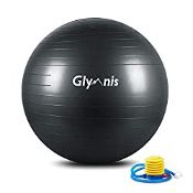 RRP £14.99 Glymnis Exercise Ball 55-75cm Yoga Ball Anti-Brust