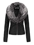 RRP £58.12 Bellivera Women's Faux Leather Short Jacket
