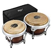 RRP £65.99 Eastar EBO-21 7''+8'' Professional Bongo Drum for Beginners