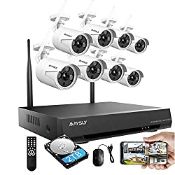 RRP £209.99 Wireless Security Camera Systems Maysly 8CH 1080P HD