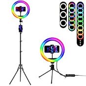 RRP £24.00 10" RGB Ring Light with 70'' Stand