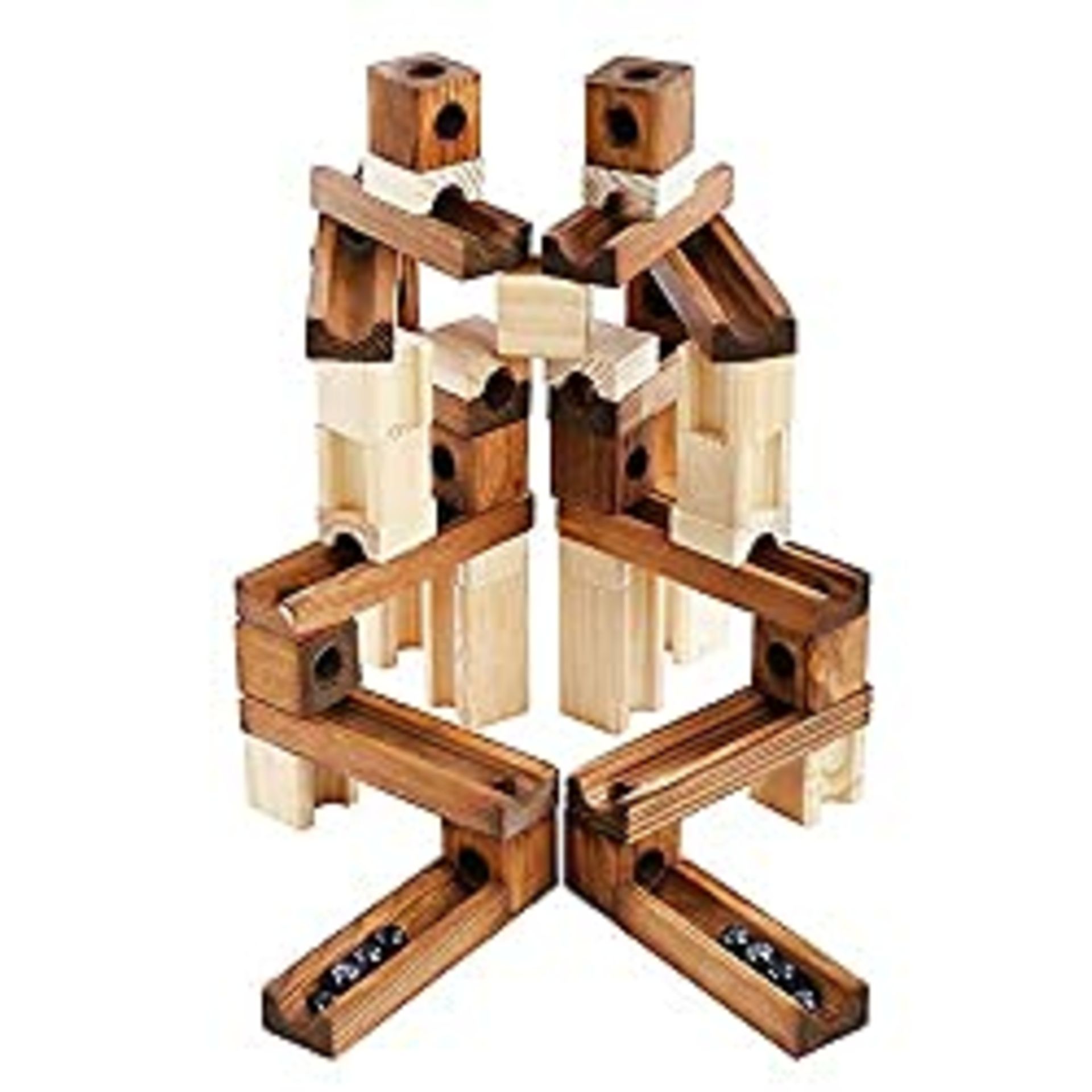 RRP £26.99 Wooden Marble Run Building Blocks