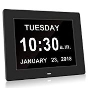 RRP £41.99 Heqiao Big Digital Non Ticking Alarm Clock Beside Mains