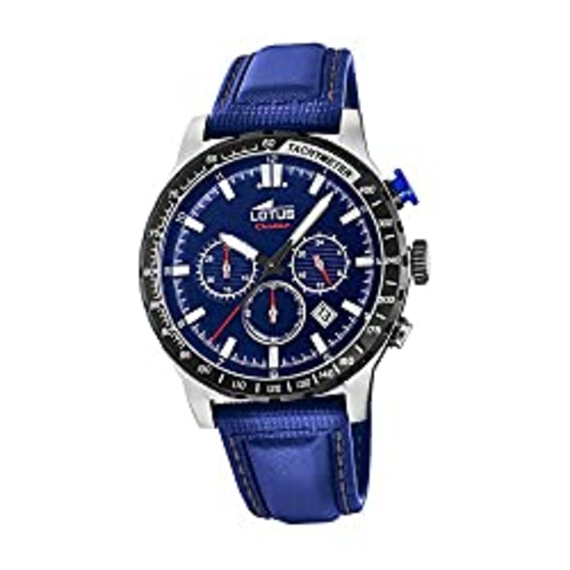 RRP £42.00 Lotus Mens Chronograph Quartz Watch with Leather Strap 18587/2