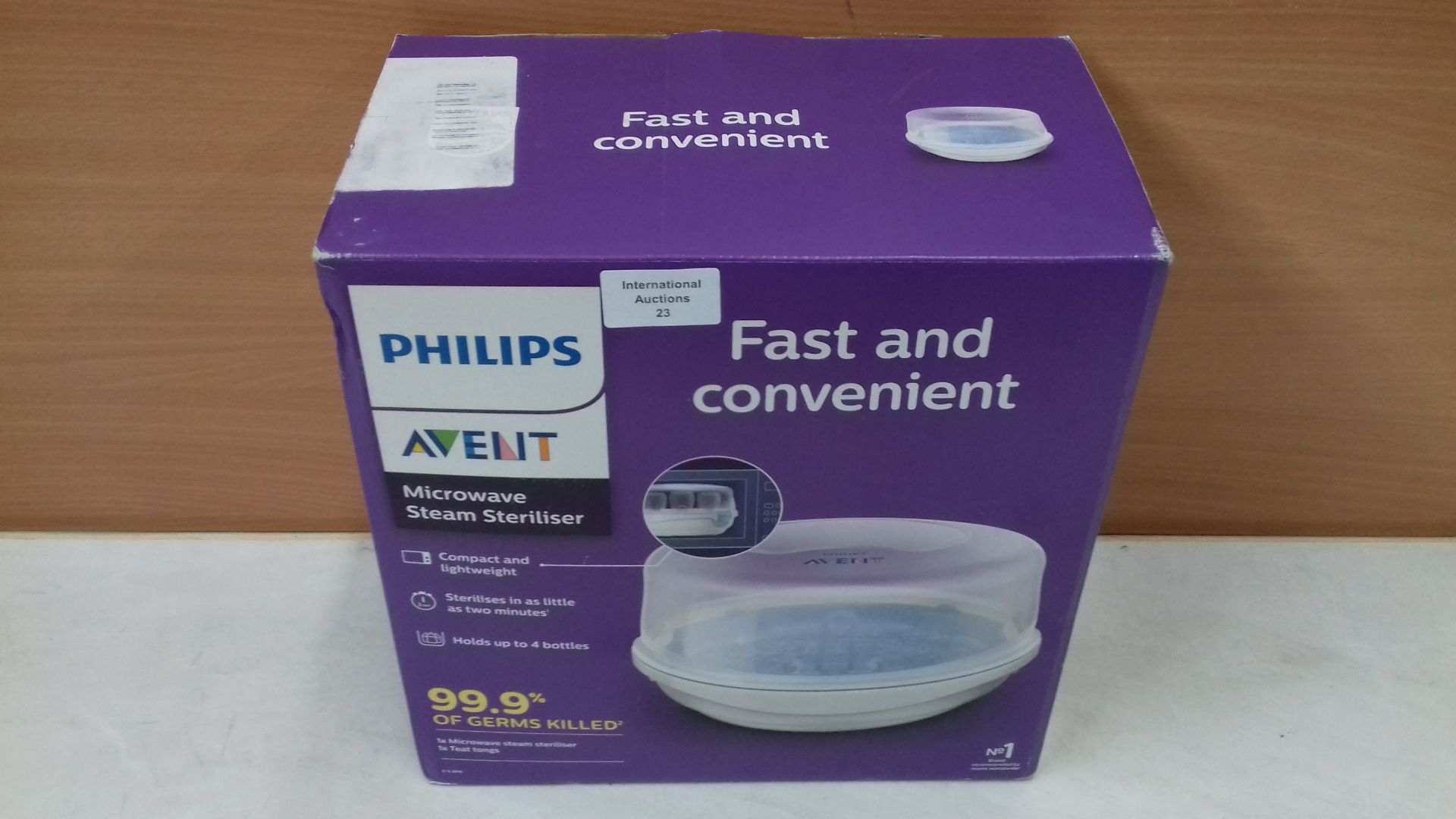 RRP £39.79 Philips Avent SCF281/02 885708 microwave steam steriliser for baby bottles - Image 2 of 2