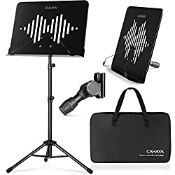 RRP £25.99 CAHAYA Sheet Music Stand Dual Use Metal Portable with